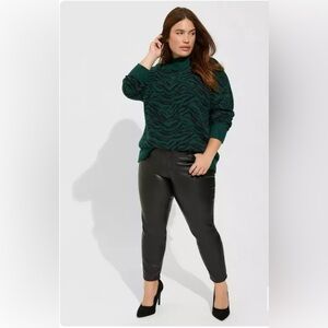 Torrid Plus Size - Perfect Skinny Faux Leather Mid Rise Pant-Size 18Regular